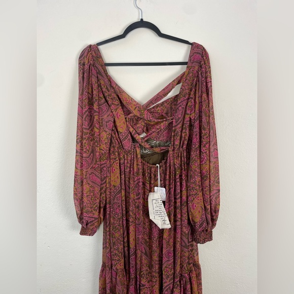 NWT $288 Free People Folklore Maxi Dress Size Medium Bohemian Whimsical Cottage - Picture 8 of 16
